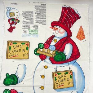 Daisy Kingdom Christmas Door Panel Cut and Sew Snowman Snowcone Wall Hanging Art